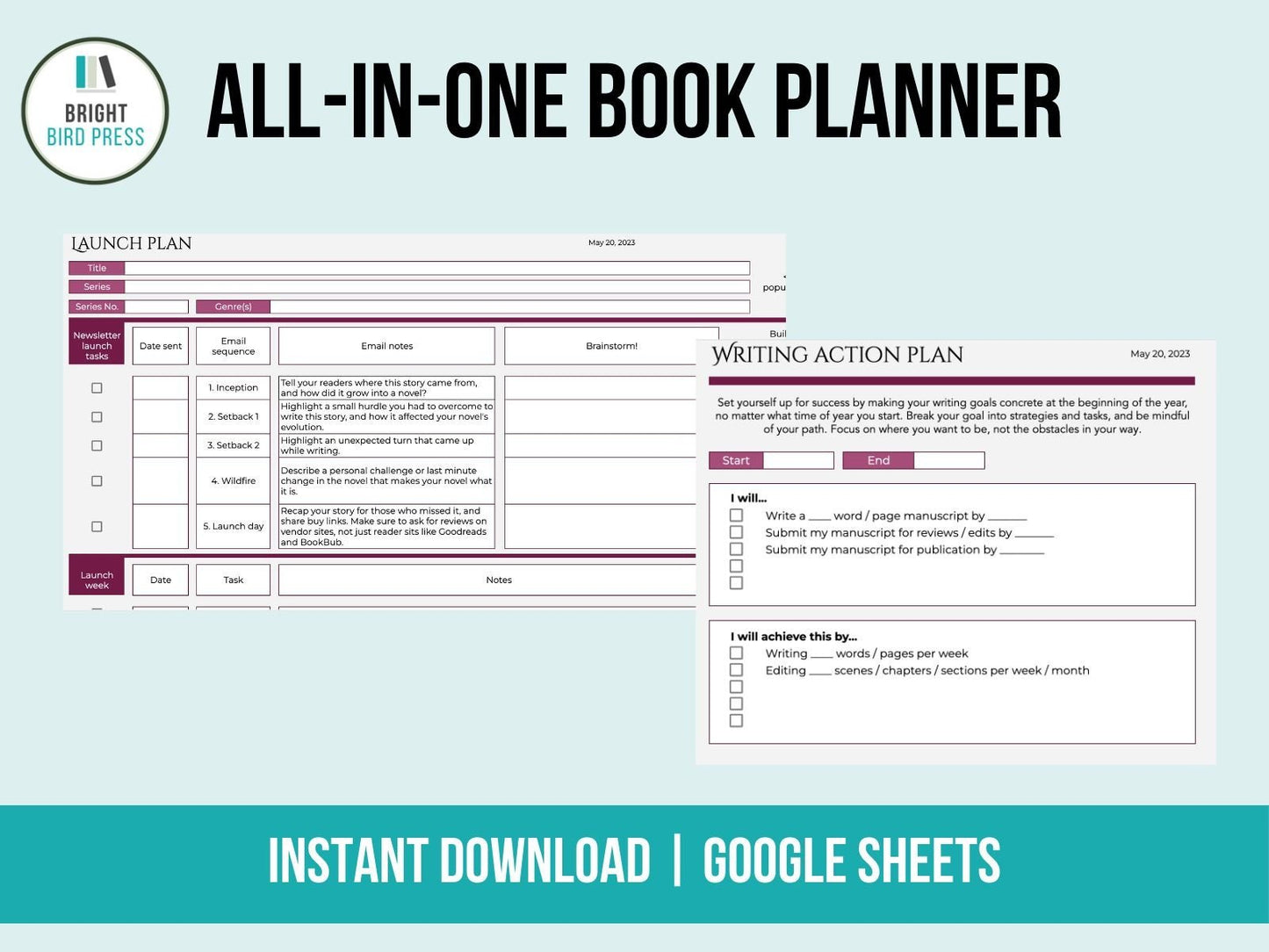 Digital NaNoWriMo all-in-one book planner - Belinda Kroll