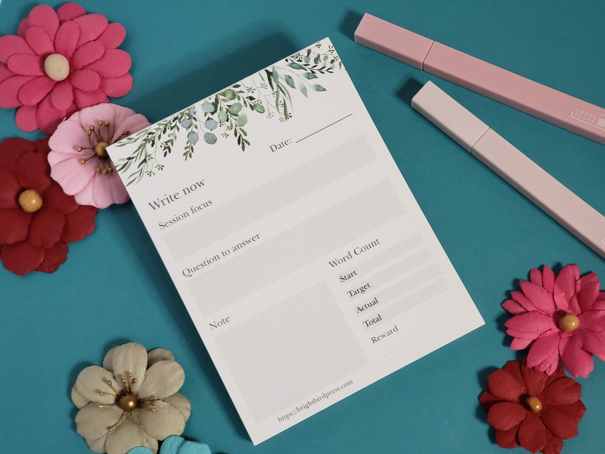 Undated NaNoWriMo writer's note pad - Belinda Kroll