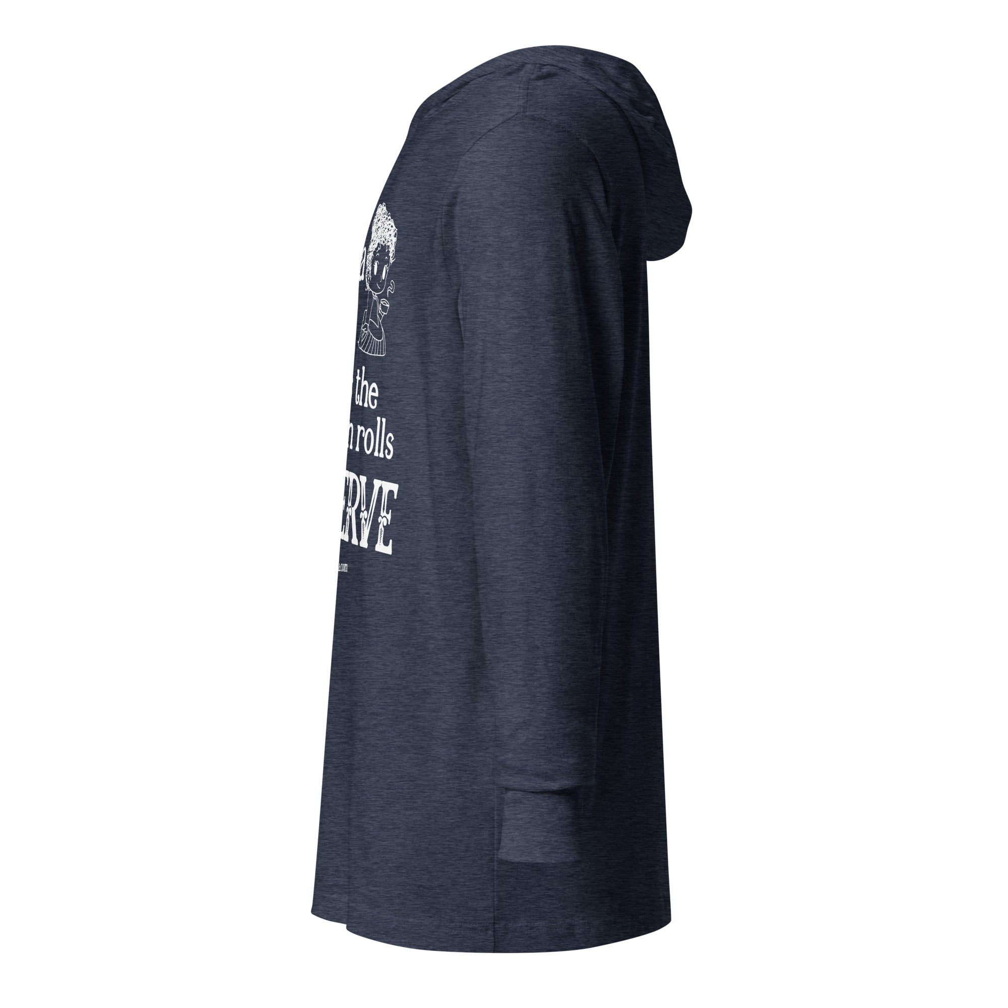 Belinda writes cinnamon rolls (hooded long - sleeve tee) - Belinda Kroll