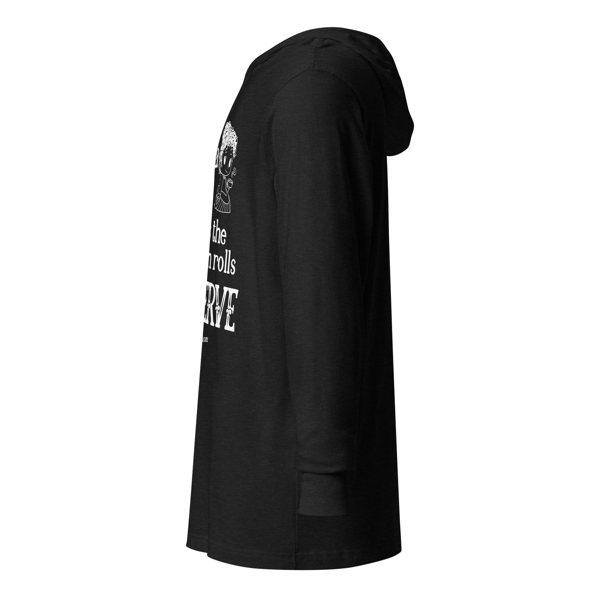 Belinda writes cinnamon rolls (hooded long - sleeve tee) - Belinda Kroll
