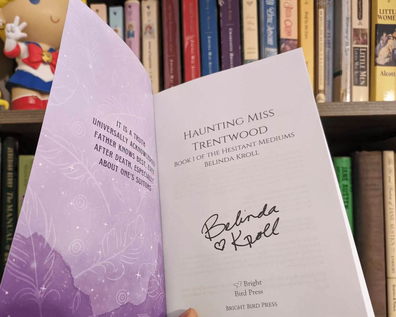 Haunting Miss Trentwood (illustrated paperback) signed - Belinda Kroll