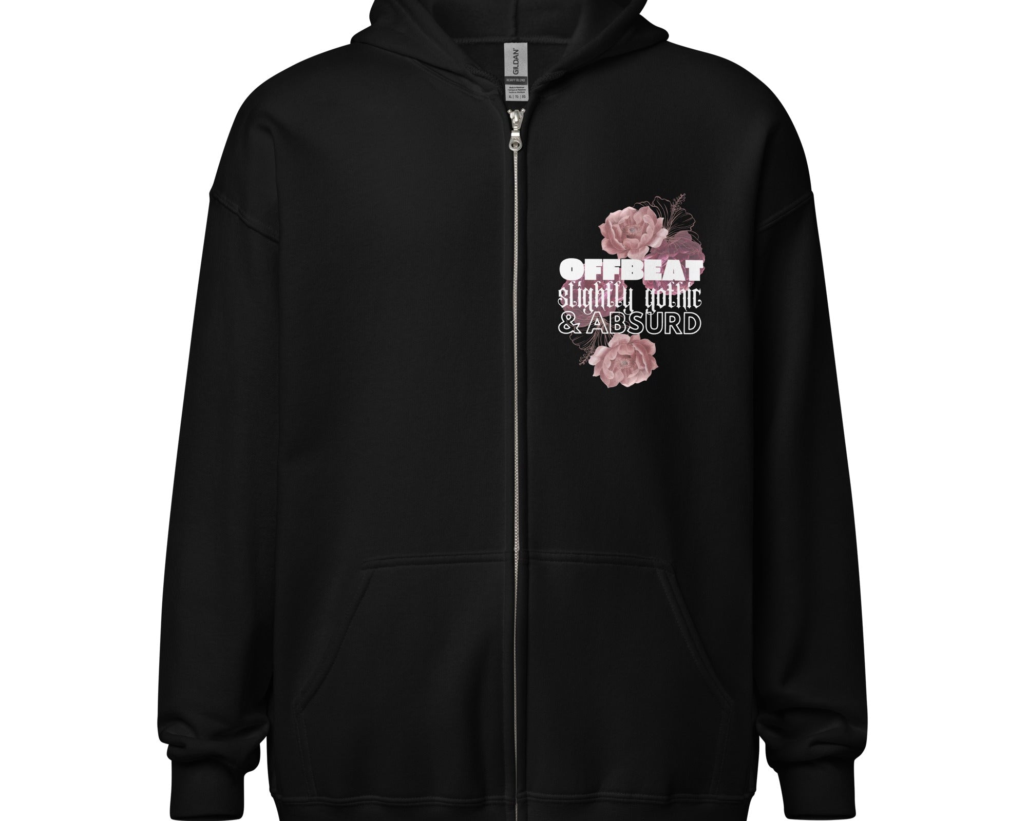 Offbeat, Slightly Gothic, and Absurd (zip hoodie) - Belinda Kroll