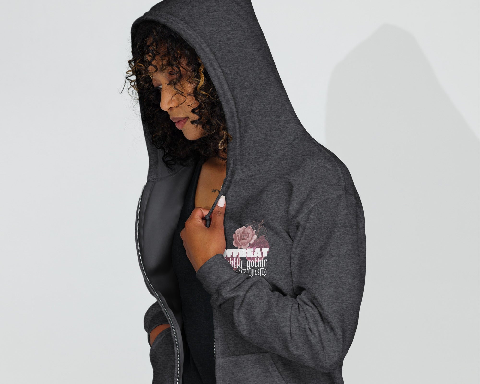 Offbeat, Slightly Gothic, and Absurd (zip hoodie) - Belinda Kroll