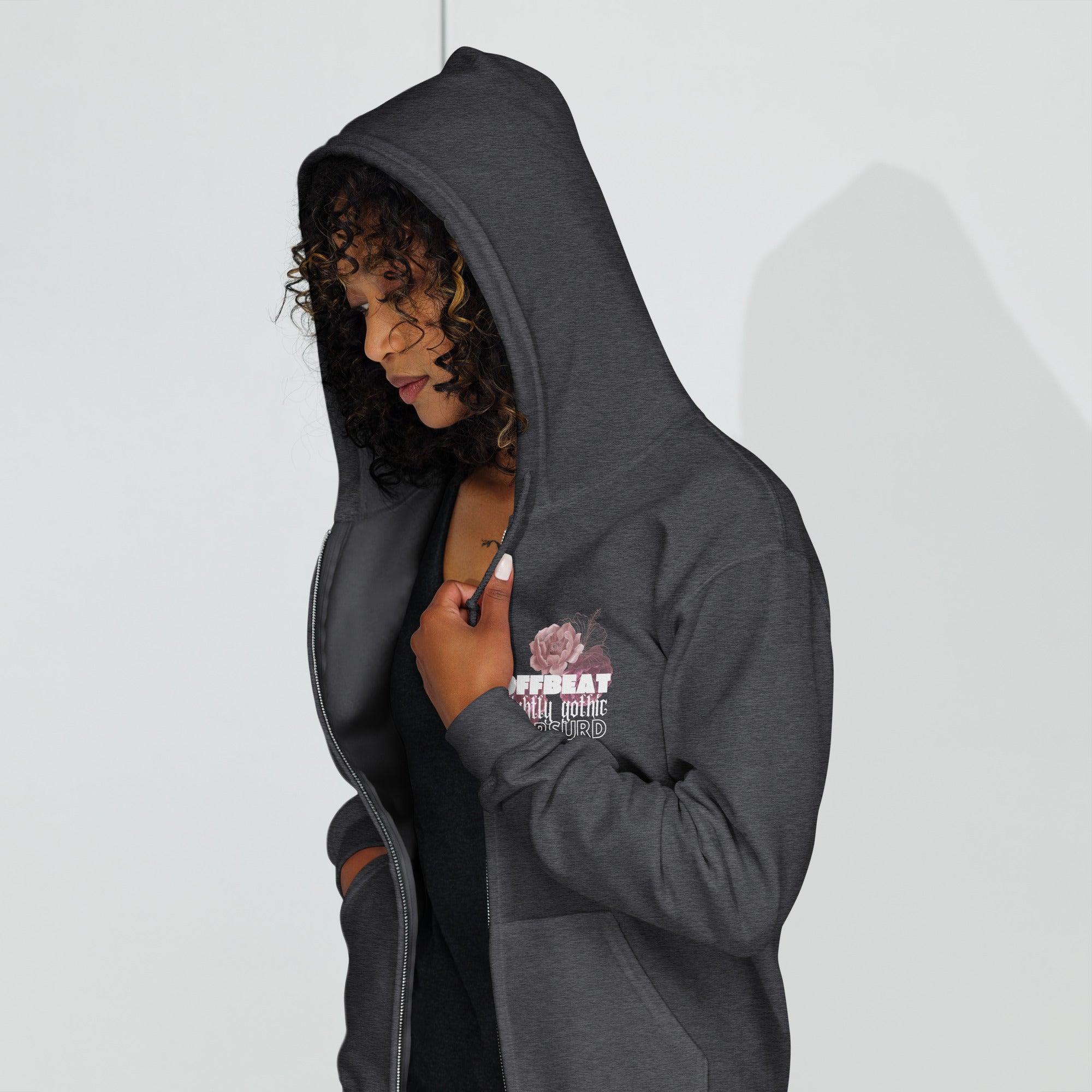Offbeat, Slightly Gothic, and Absurd (zip hoodie) - Belinda Kroll