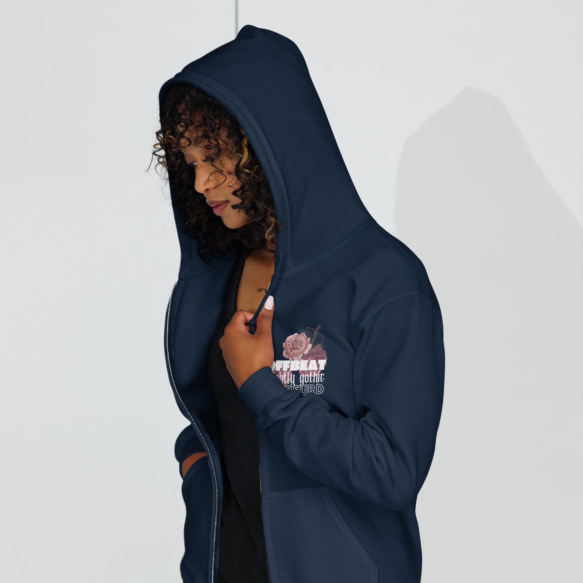 Offbeat, Slightly Gothic, and Absurd (zip hoodie) - Belinda Kroll