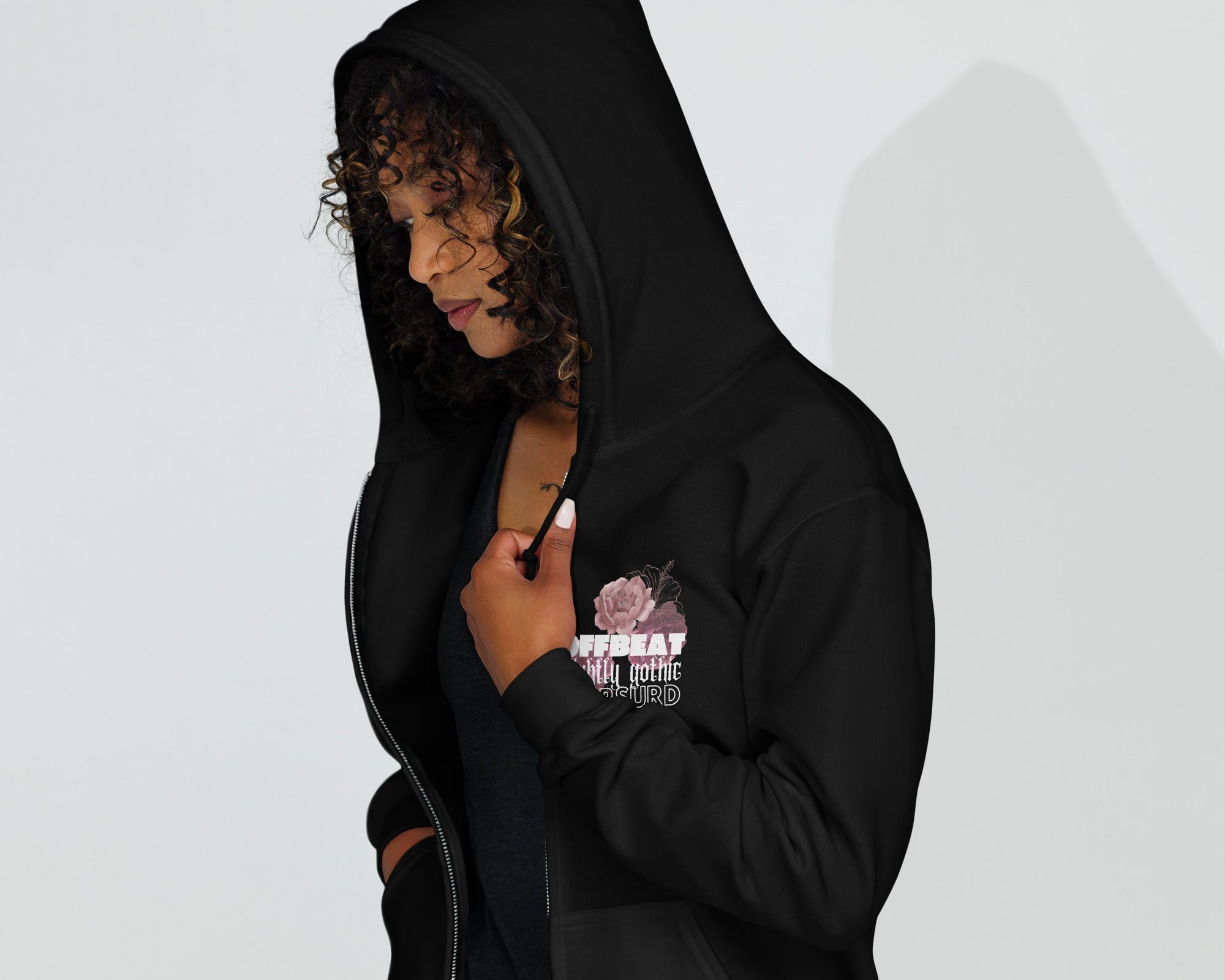 Offbeat, Slightly Gothic, and Absurd (zip hoodie) - Belinda Kroll