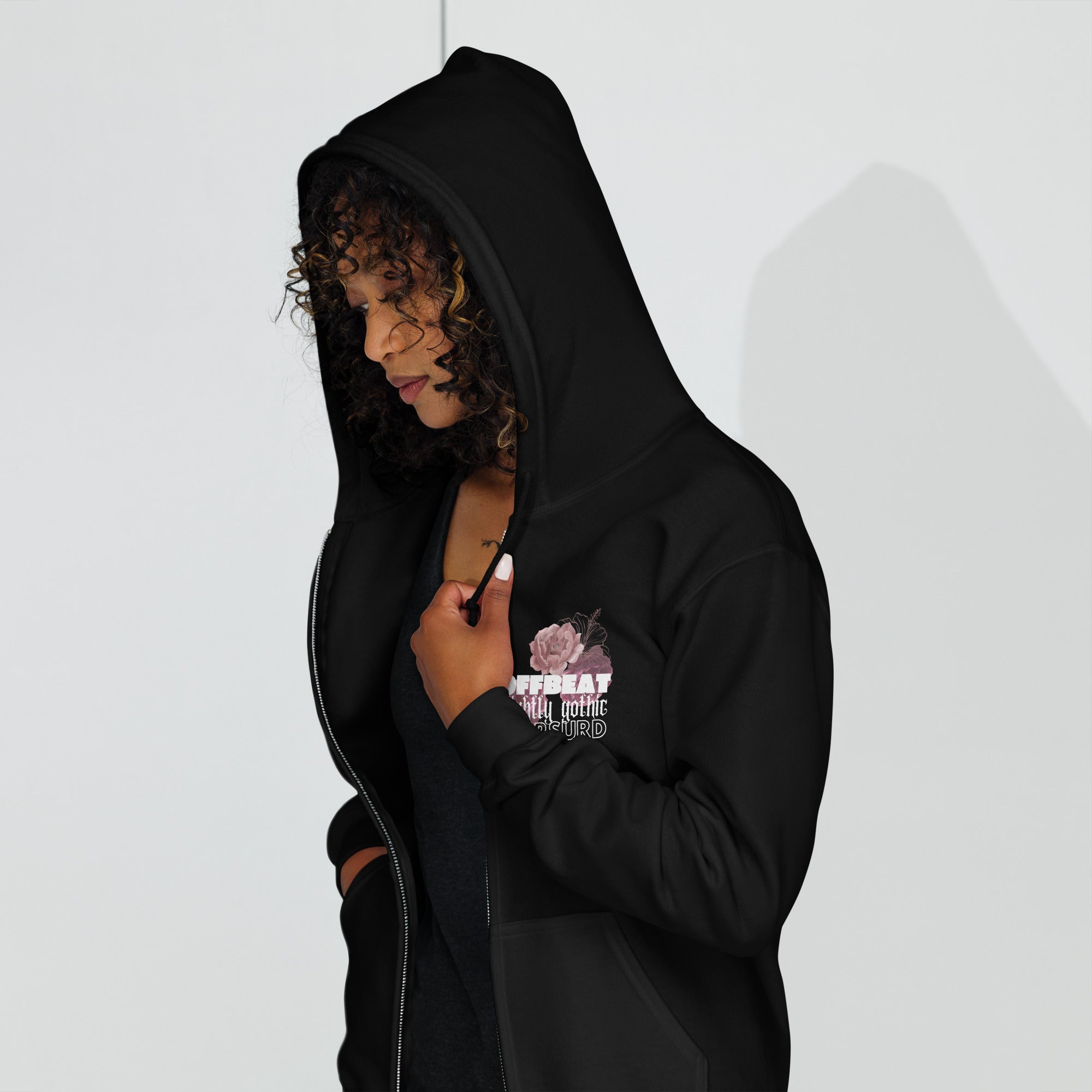 Offbeat, Slightly Gothic, and Absurd (zip hoodie) - Belinda Kroll