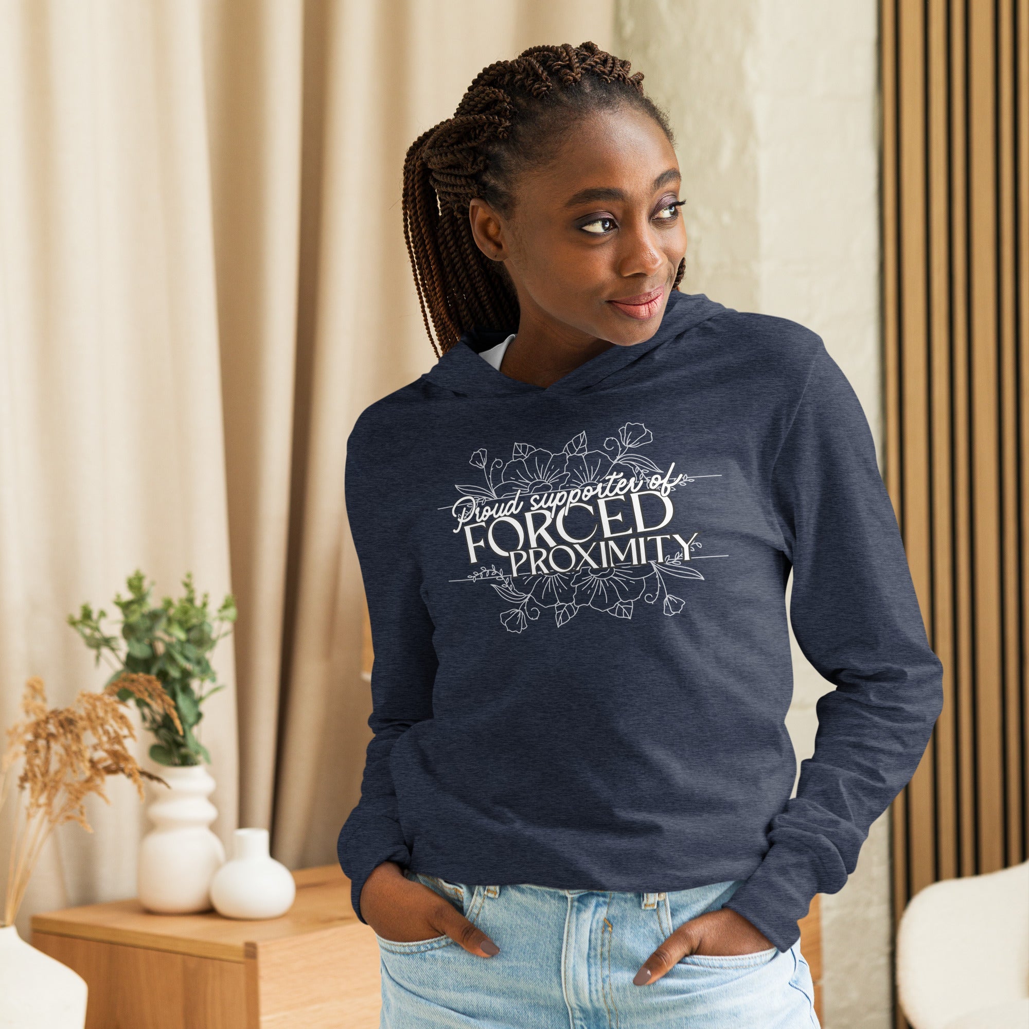 Proud supporter of forced proximity (long sleeve hoodie shirt) - Belinda Kroll