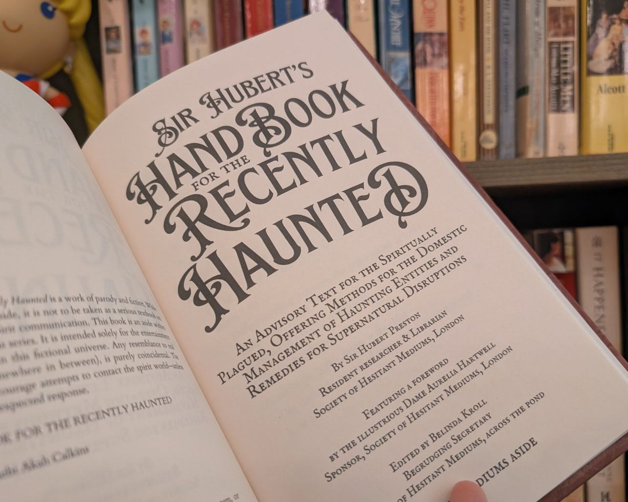 Sir Hubert's Handbook for the Recently Haunted (signed hardcover) PRE - ORDER - Belinda Kroll