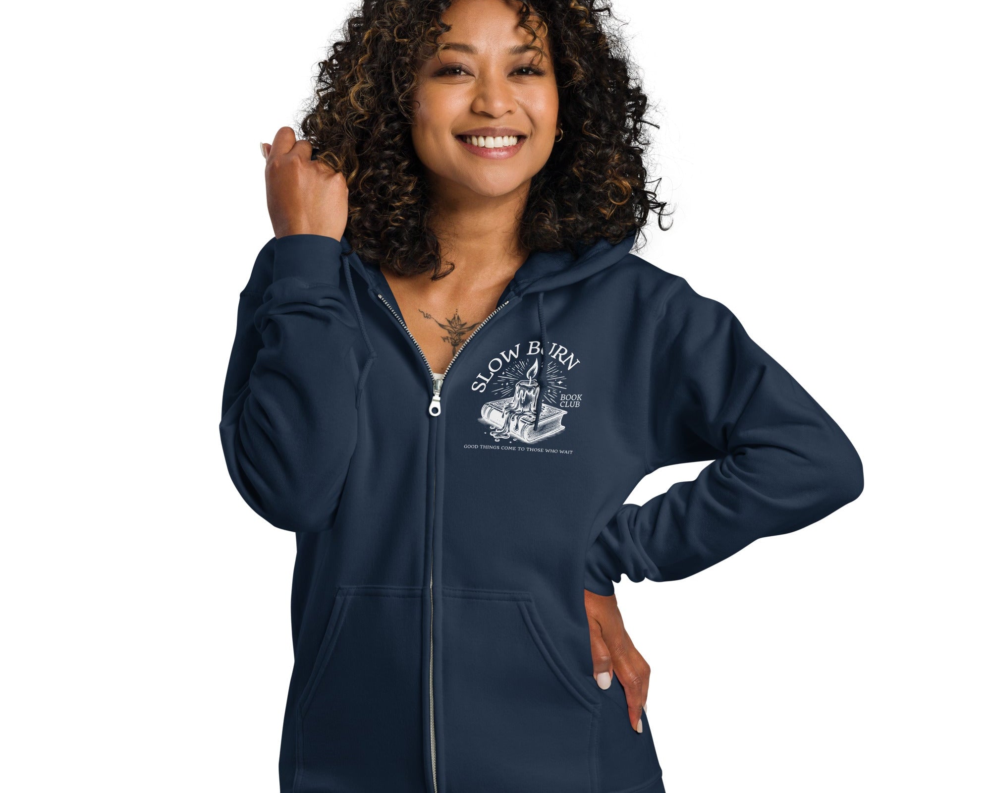 Slow burn book club (zip hoodie) - Belinda Kroll