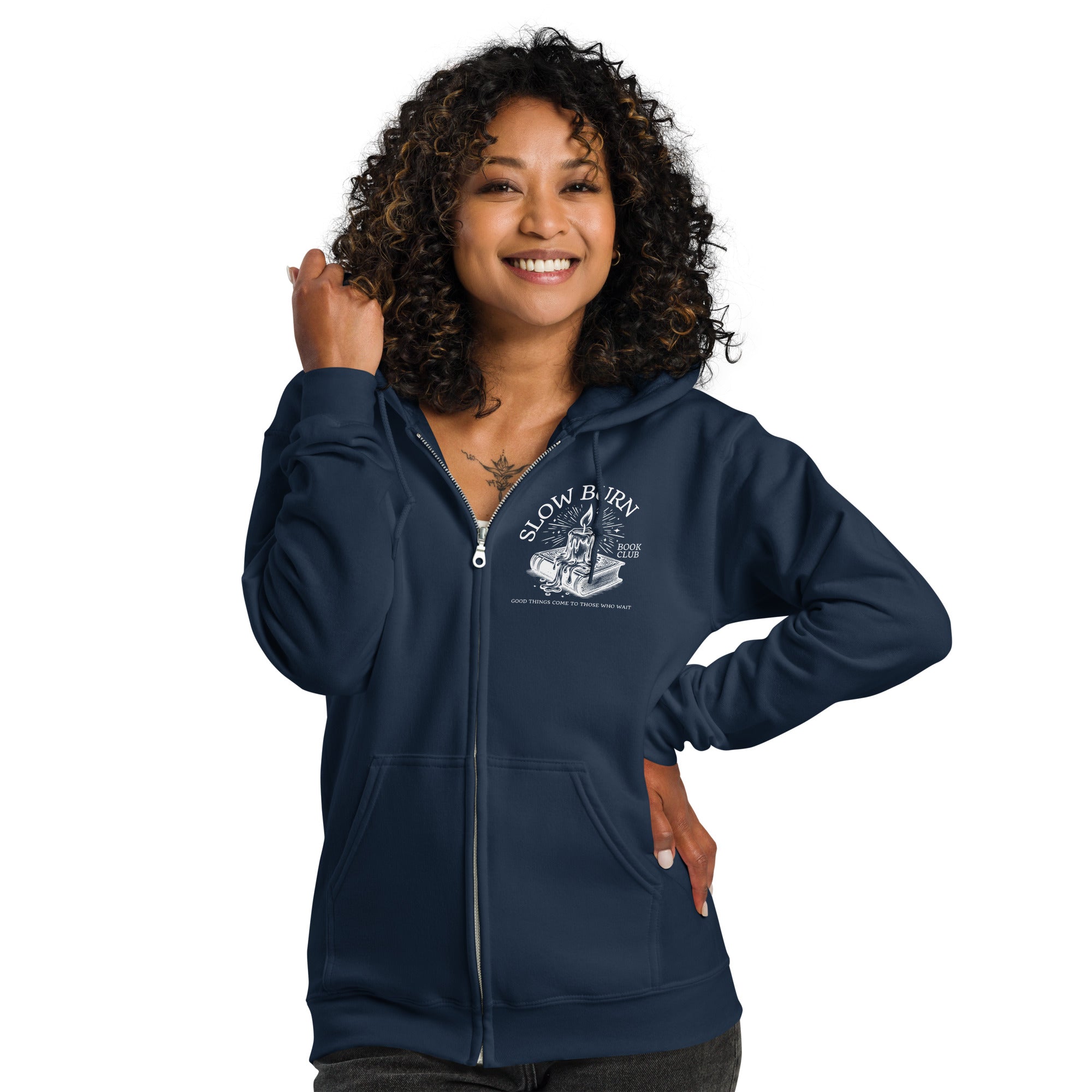 Slow burn book club (zip hoodie) - Belinda Kroll