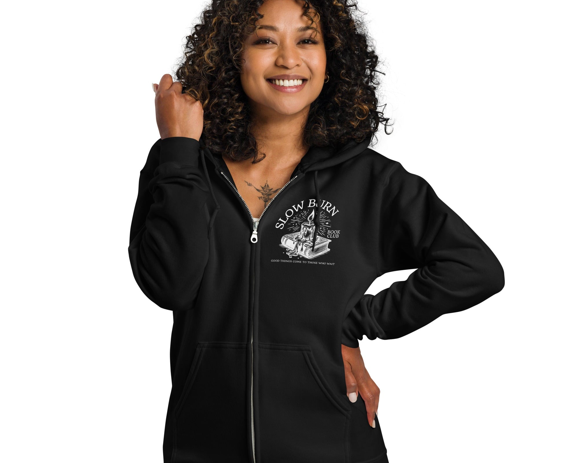 Slow burn book club (zip hoodie) - Belinda Kroll