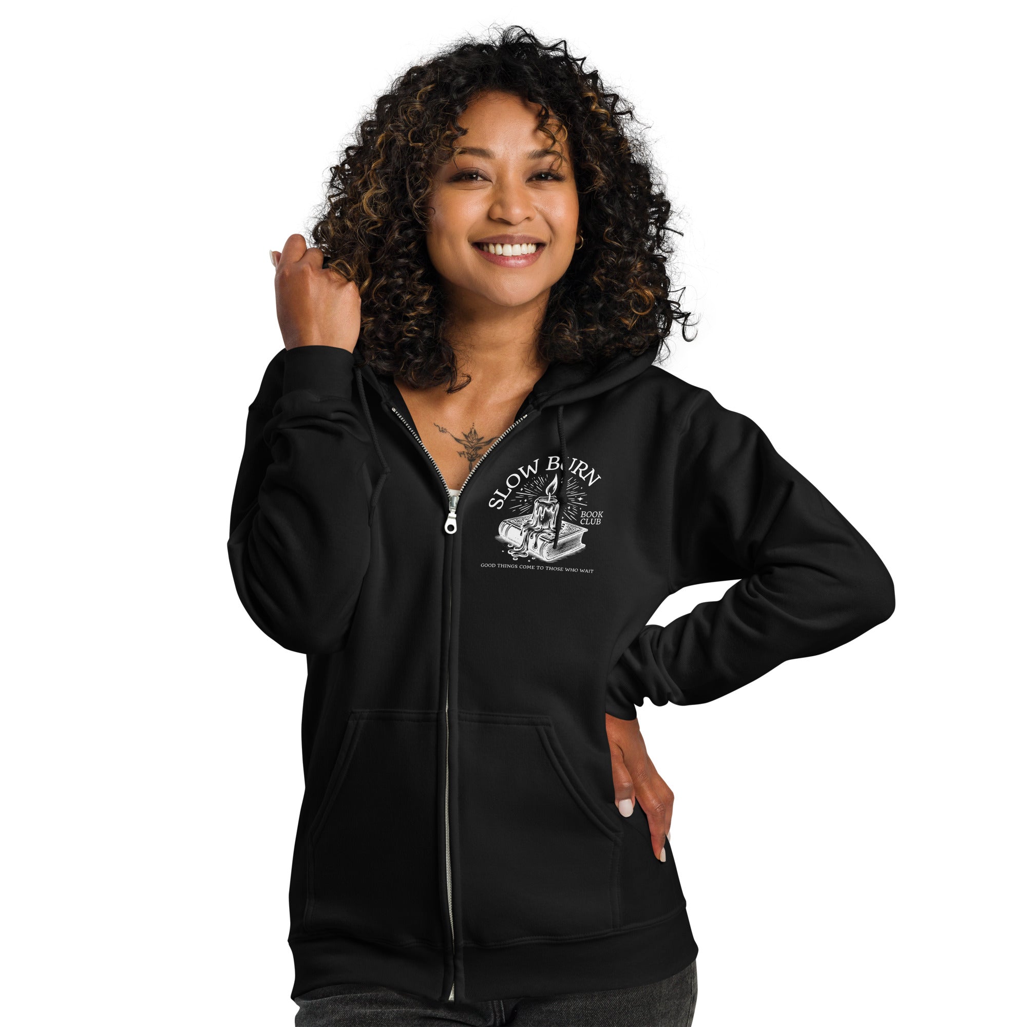 Slow burn book club (zip hoodie) - Belinda Kroll