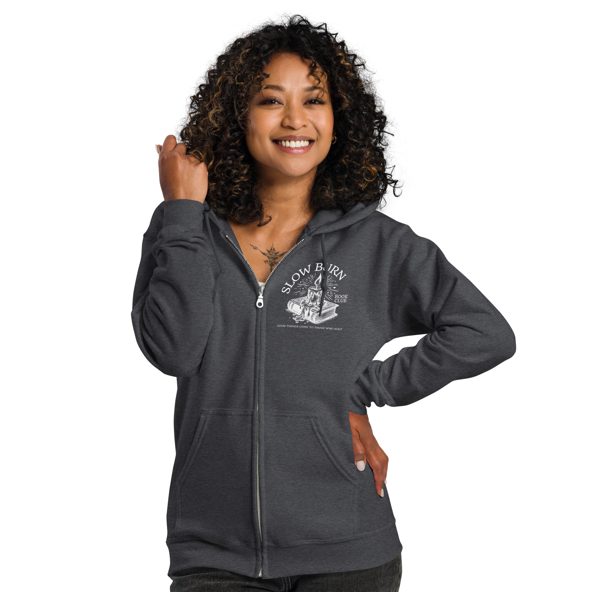 Slow burn book club (zip hoodie) - Belinda Kroll