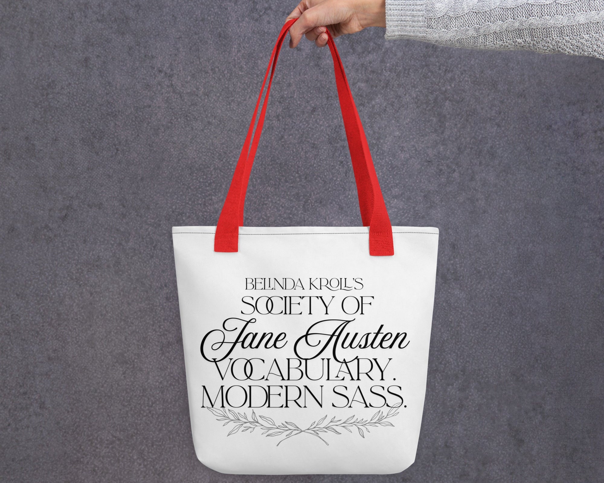 Society of Jane Austen vocabulary, modern sass (tote bag) - Belinda Kroll