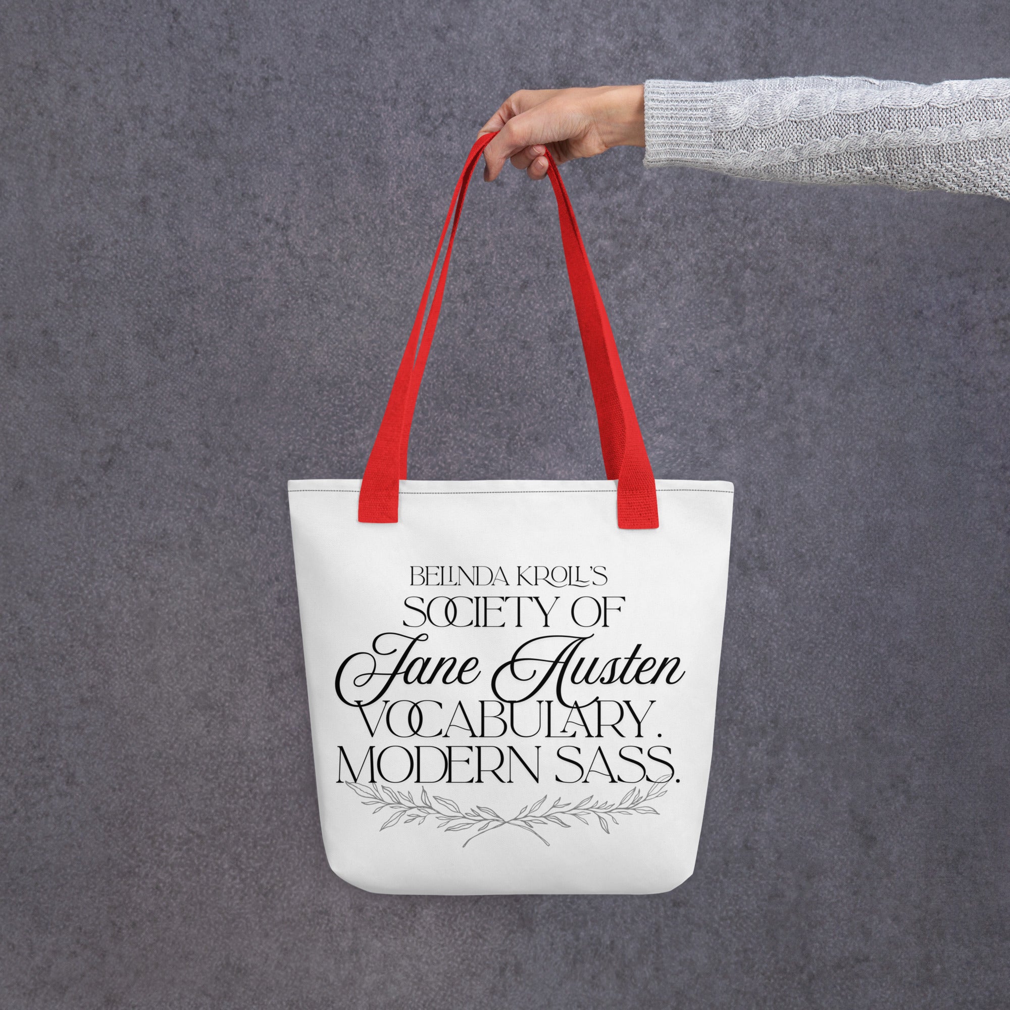 Society of Jane Austen vocabulary, modern sass (tote bag) - Belinda Kroll