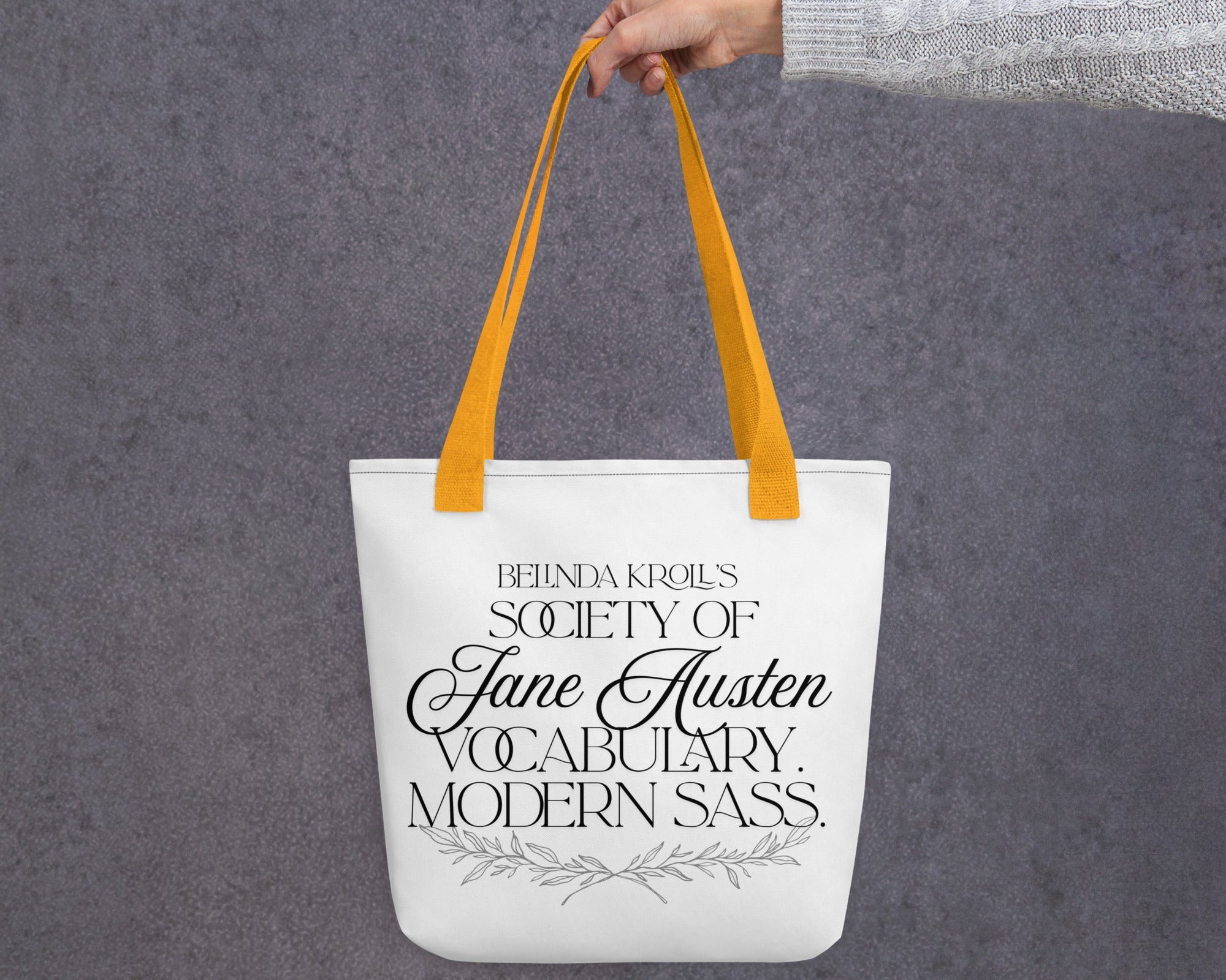 Society of Jane Austen vocabulary, modern sass (tote bag) - Belinda Kroll
