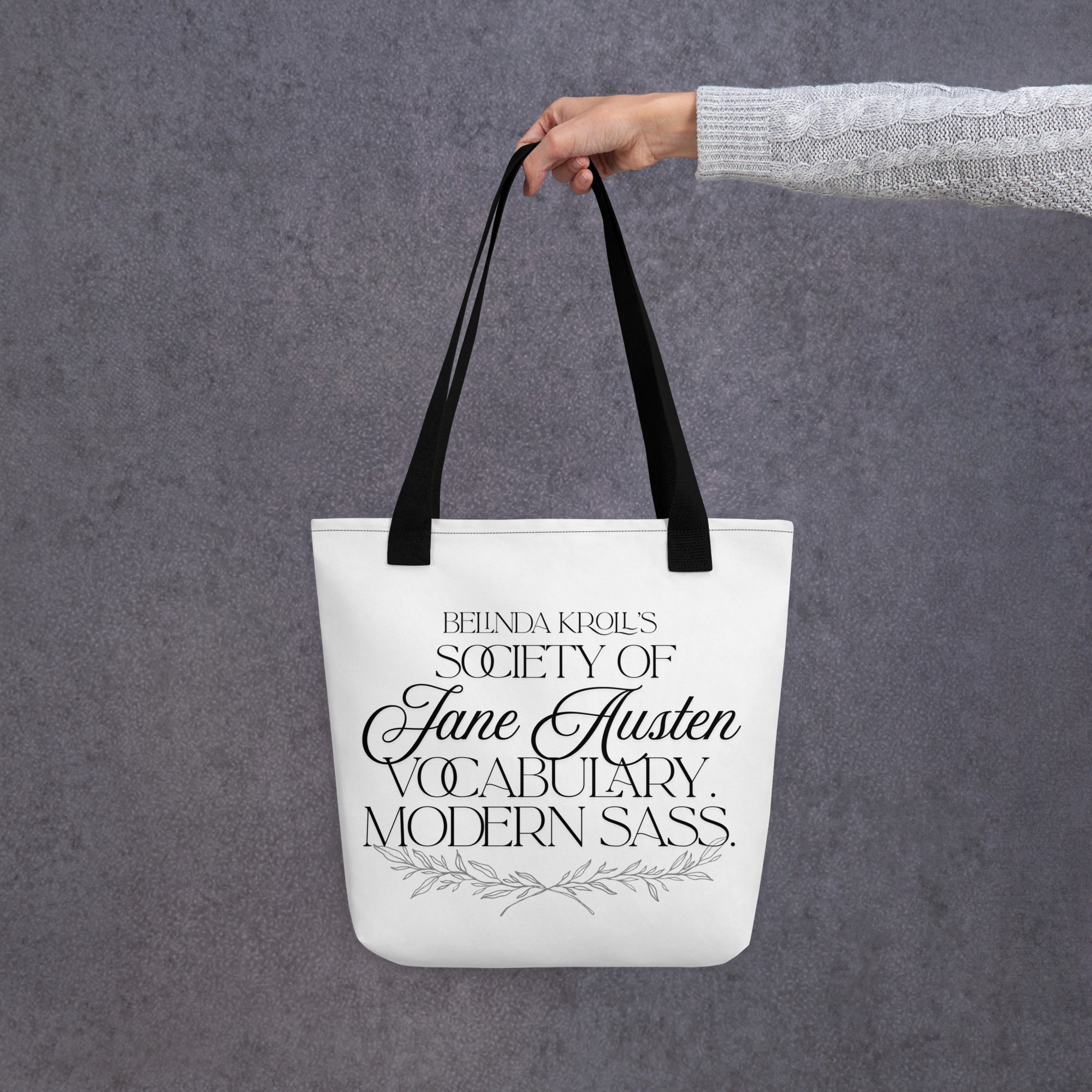 Society of Jane Austen vocabulary, modern sass (tote bag) - Belinda Kroll