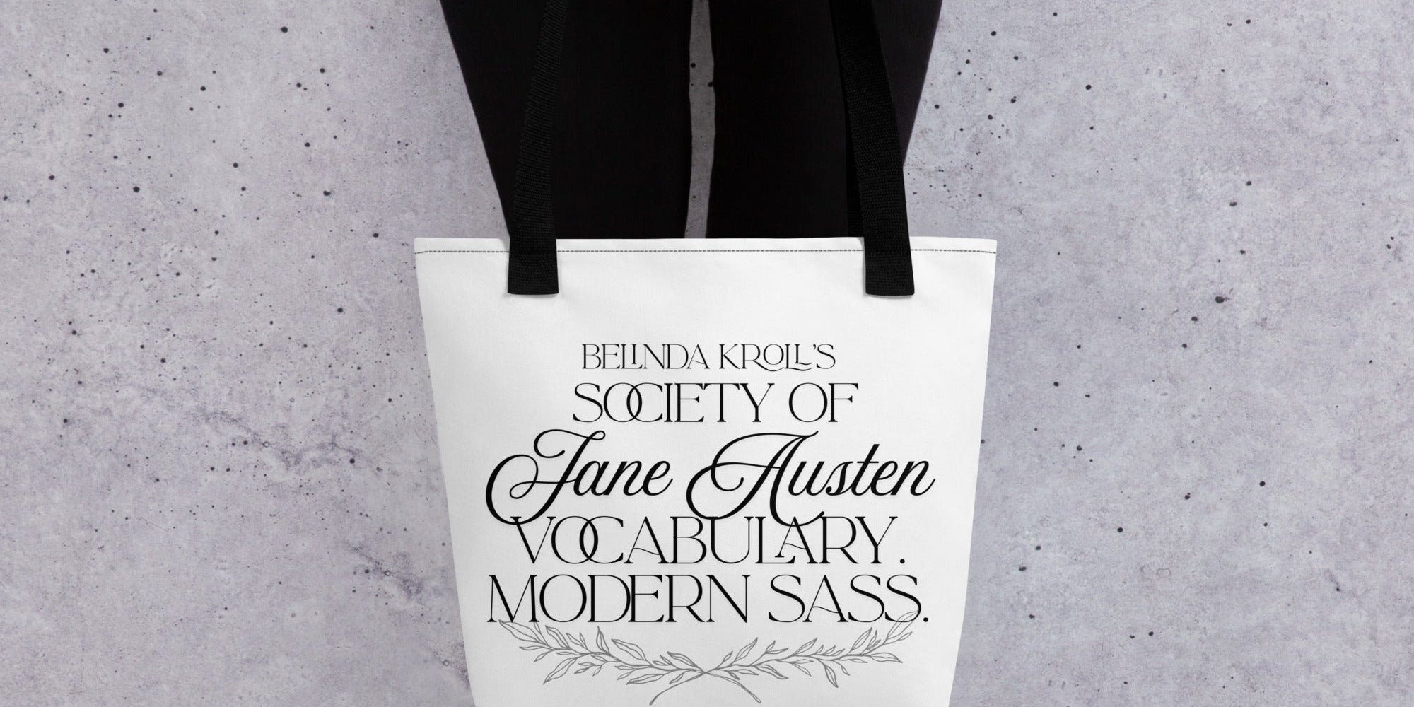 Society of Jane Austen vocabulary, modern sass (tote bag) - Belinda Kroll