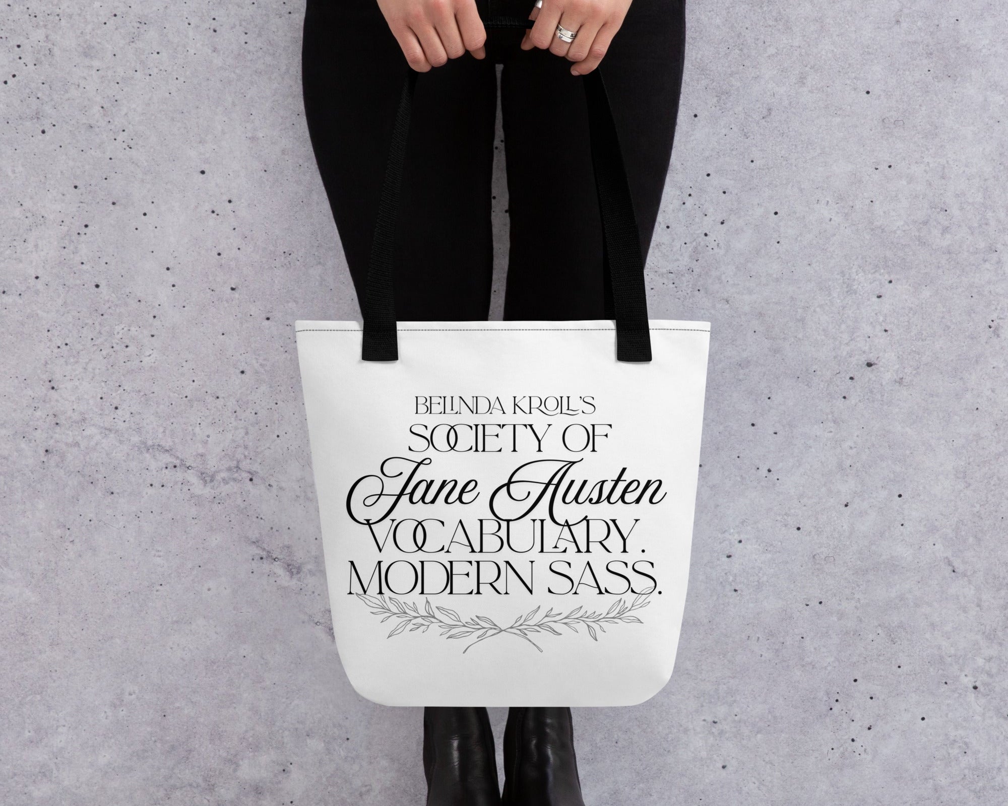 Society of Jane Austen vocabulary, modern sass (tote bag) - Belinda Kroll