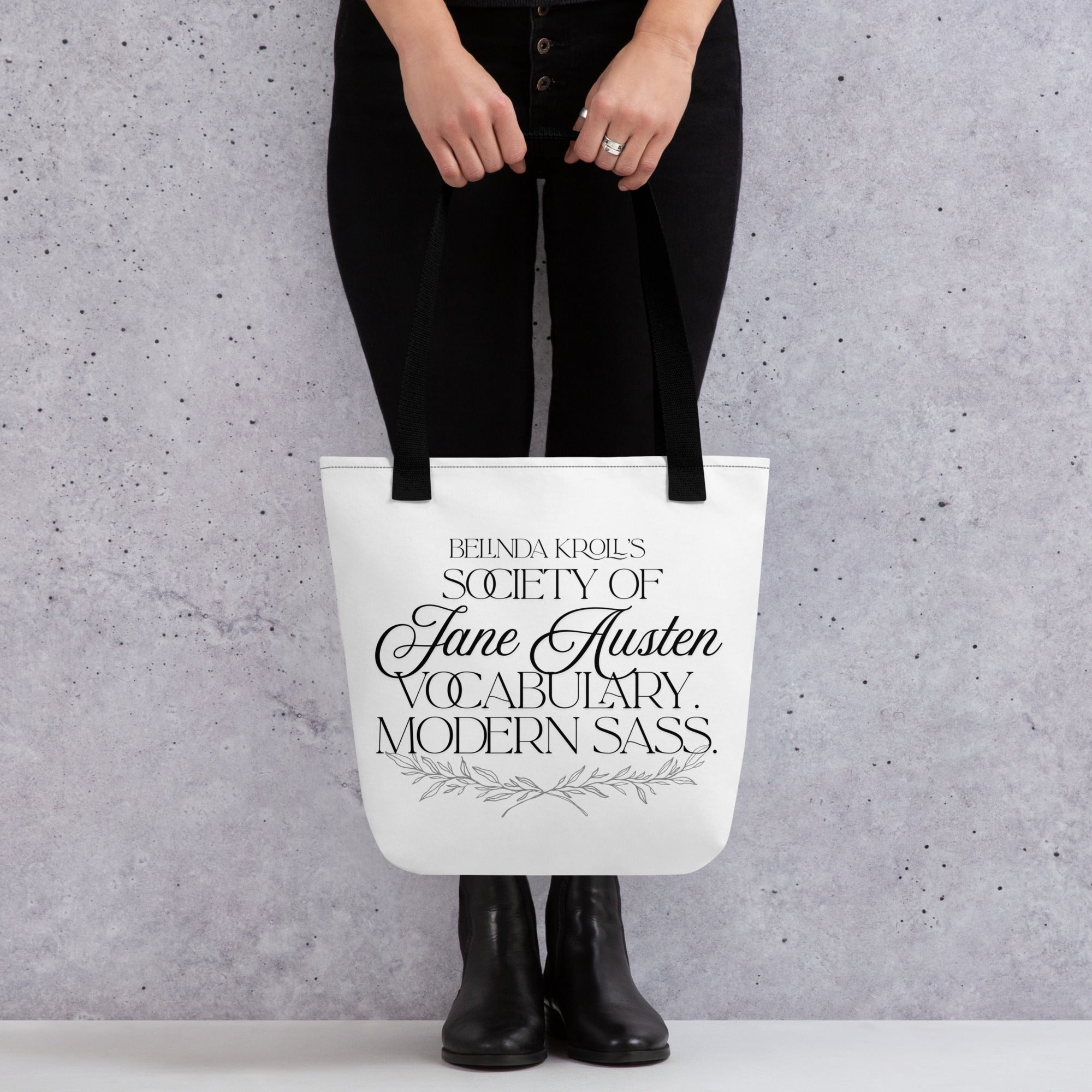 Society of Jane Austen vocabulary, modern sass (tote bag) - Belinda Kroll