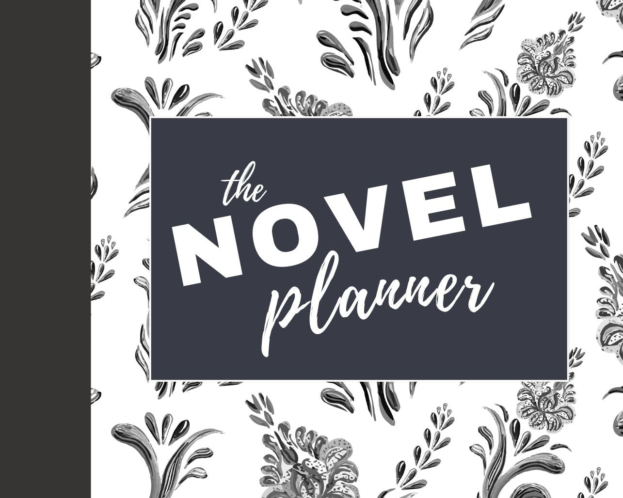 Undated All - in - One Novel Planner (B5 Floral B&W) - Belinda Kroll