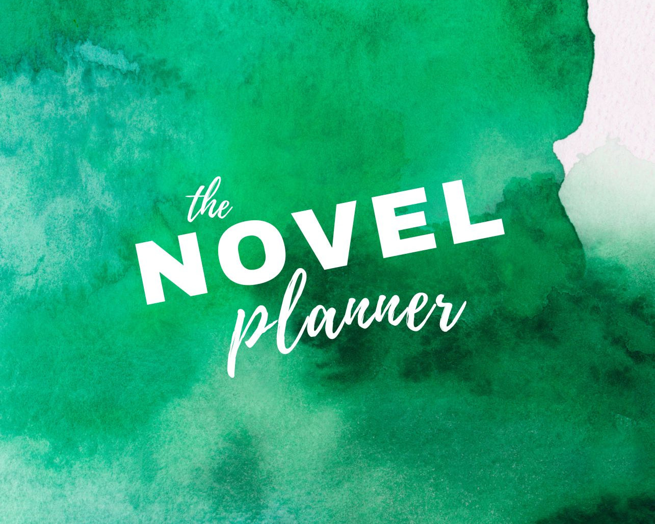 Undated All - in - One Novel Planner (B5 Green splash) - Belinda Kroll