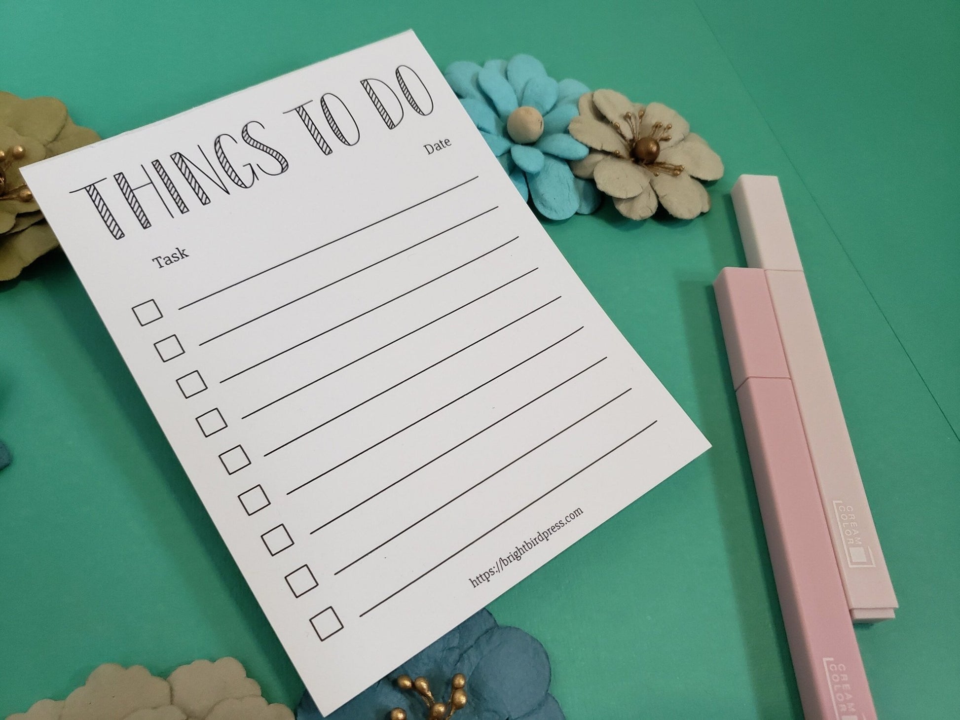 Undated daily to-do list note pad - Belinda Kroll